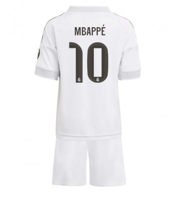 Real Madrid Kylian Mbappe #10 Hemmakläder Barn 2025-26 Kortärmad (+ Korta byxor)